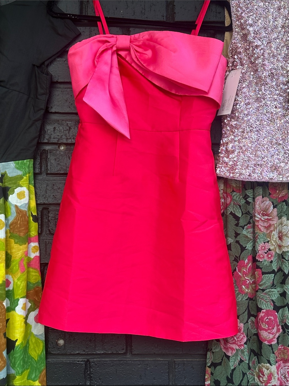 HUTCH Pink Nordstrom chic Bow party Cocktail evening mini Dress